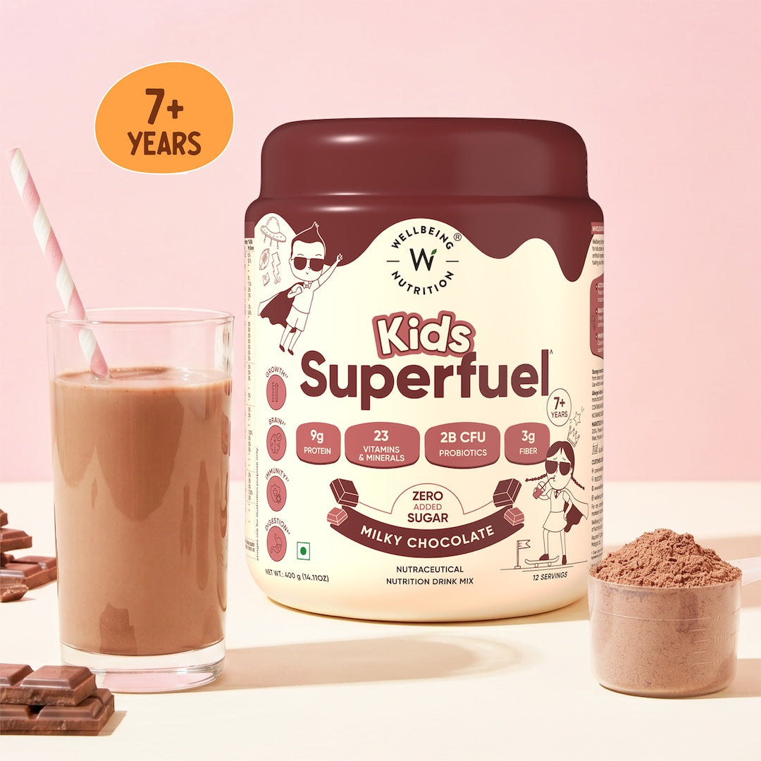 WELLBEING NUTRITION KIDS SUPERFUEL 400 GM MILK CHOCOLATE