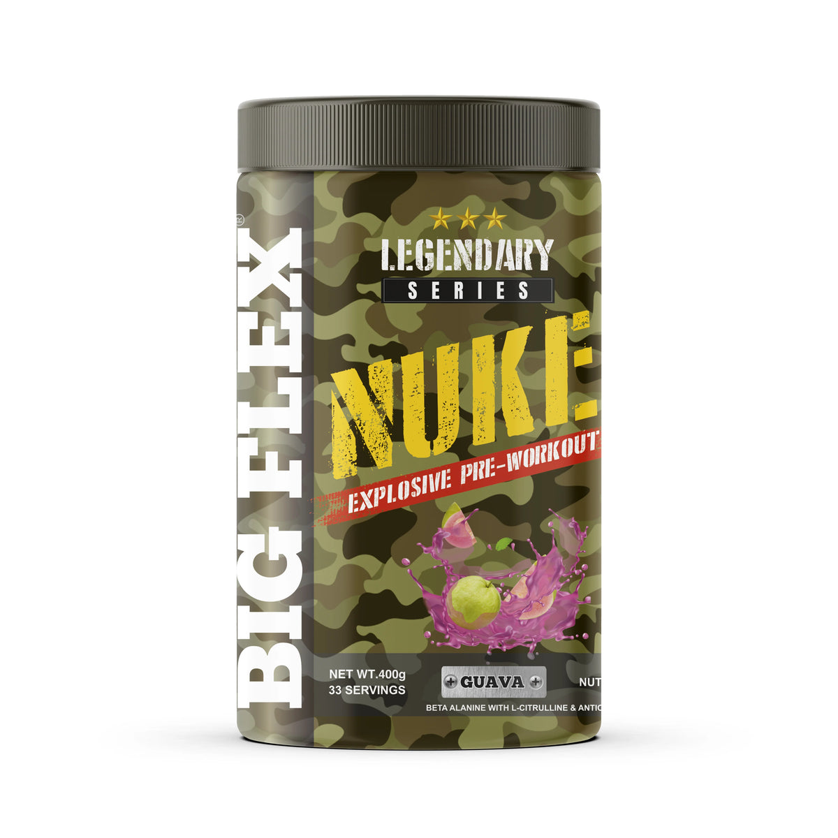 Big Flex Legendary Series Nuke Explosuve Pre-Workout 400 Gm Guava