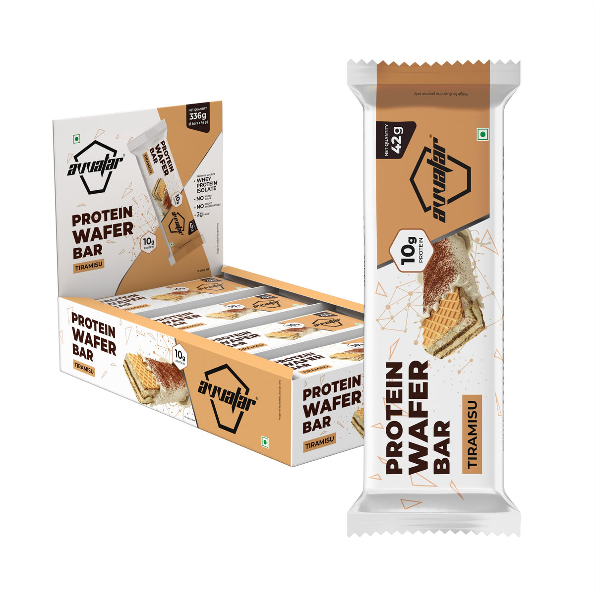 AVVATAR PROTEIN WAFER BAR 42 GM TIRAMISU