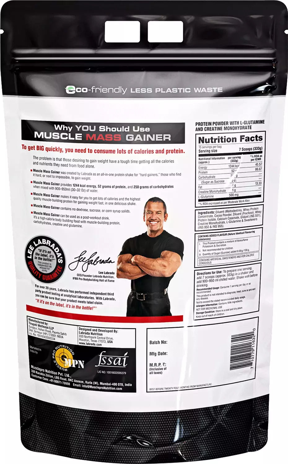 LABRADA MUSCLE MASS GAINER 5 KG CHOCOLATE