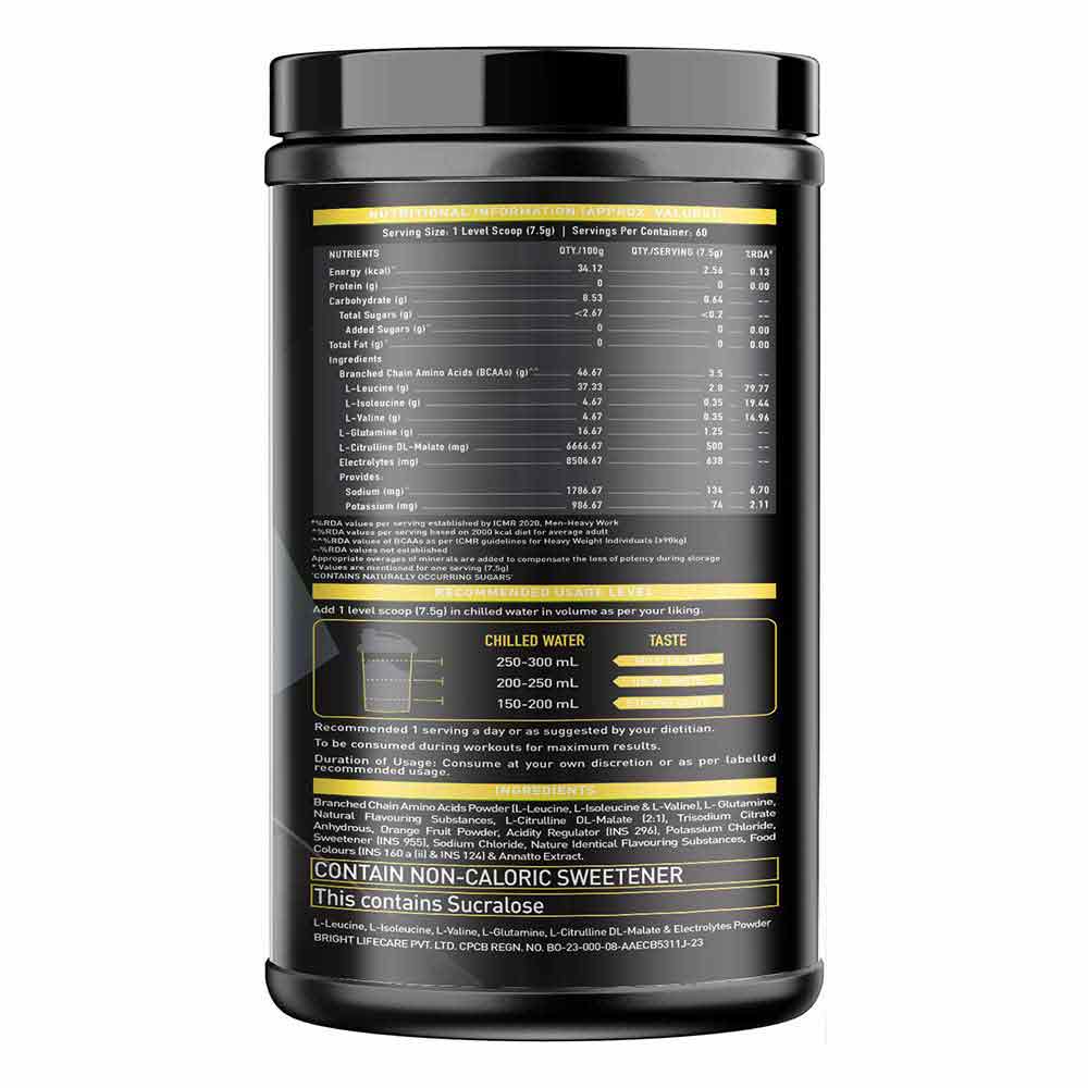 Muscleblaze BCAA Gold 8:1:1 450 Gm Green Apple