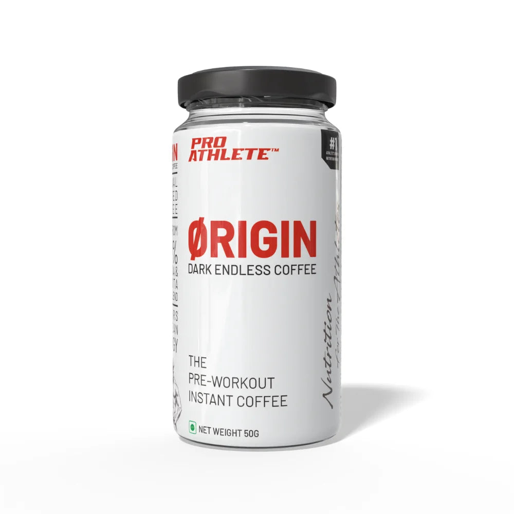 Pro Athlete Origin Dark Endless 50 Gm Pre-Workout Instant Coffee - front