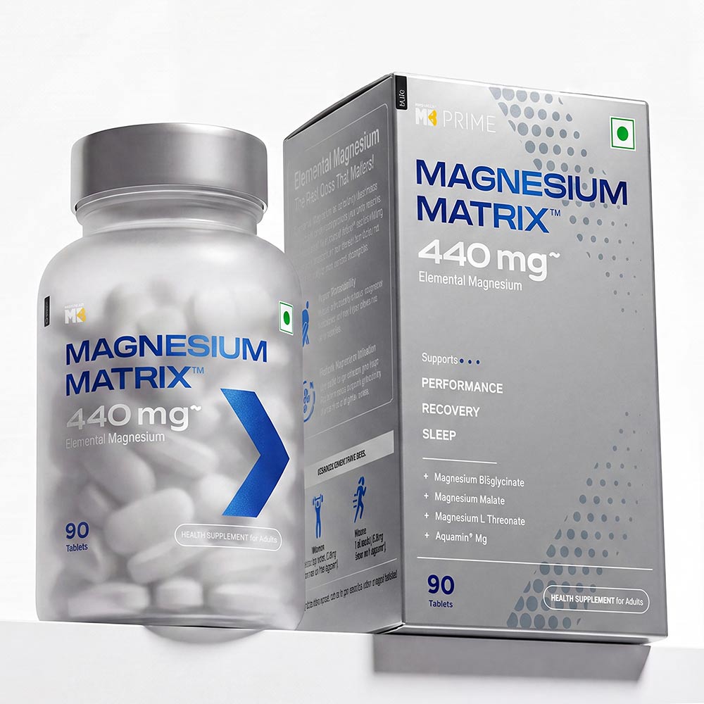 Muscleblaze Prime Magnesium Matrix 440 Mg 90 Tablets - front