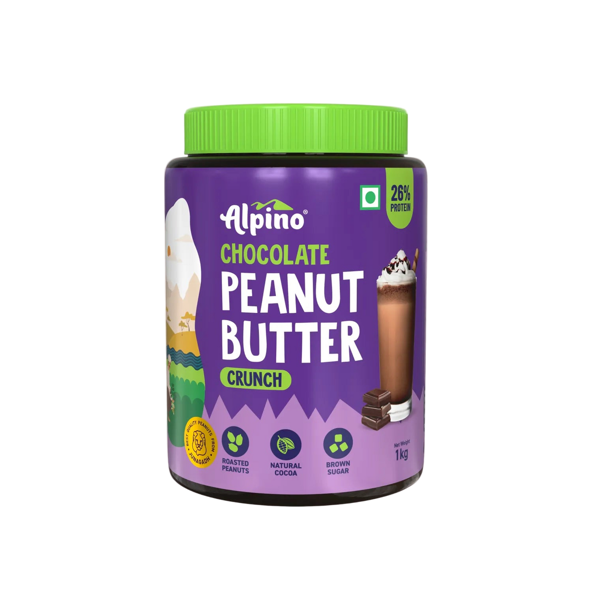 ALPINO CHOCOLATE PEANUT BUTTER 1 KG CRUNCH