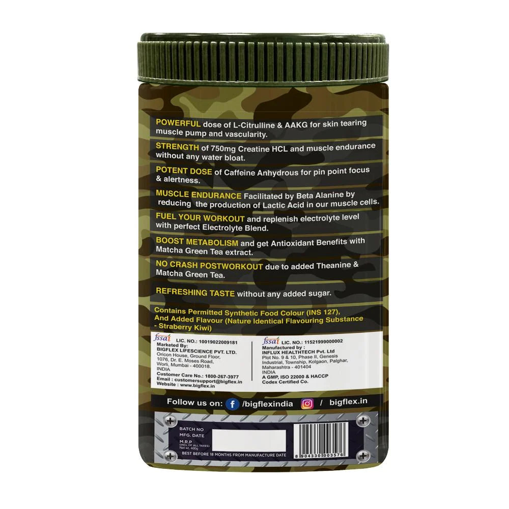 Big Flex Legendary Series Nuke Explosuve Pre-Workout 400 Gm Strawberry Kiwi