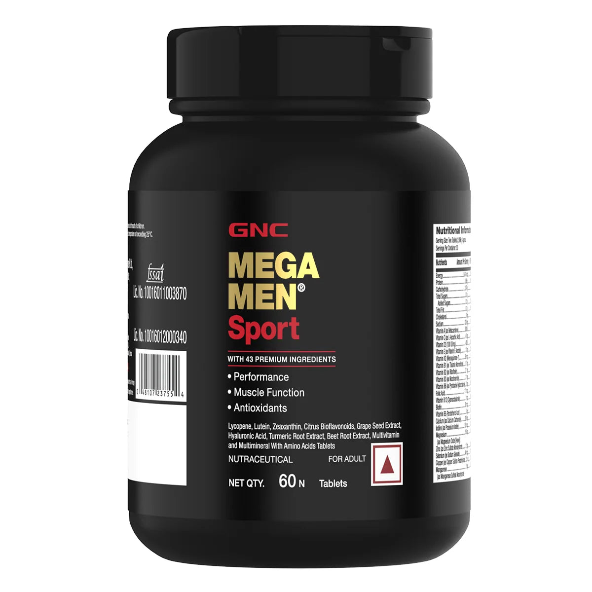 Gnc Mega Men Sports 60 Tablets - front