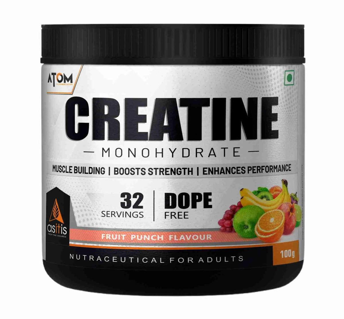 ATOM CREATINE 100 GM FRUIT PUNCH