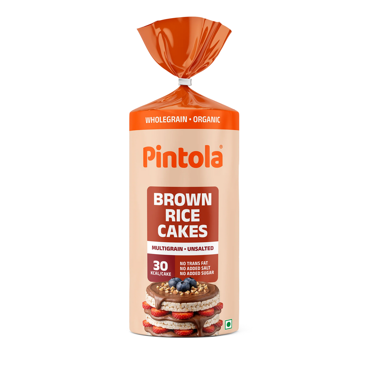 Pintola Wholegrain Brown Rice Cake 130 Gm Multigrain Unsalted - front