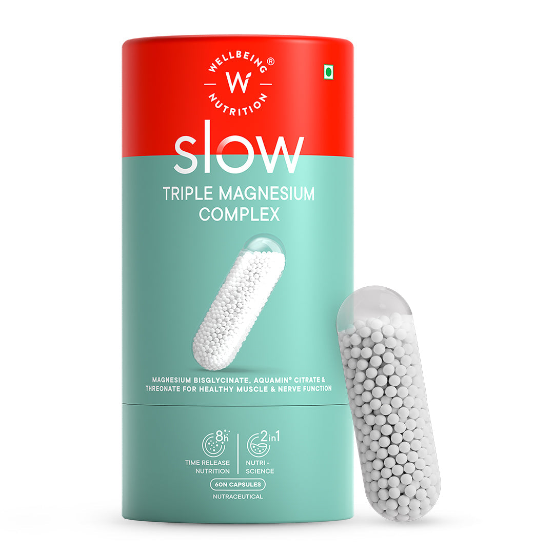 WELLBEING NUTRITION SLOW TRIPLE MAGNESIUM COMPLEX 60 CAPSULES