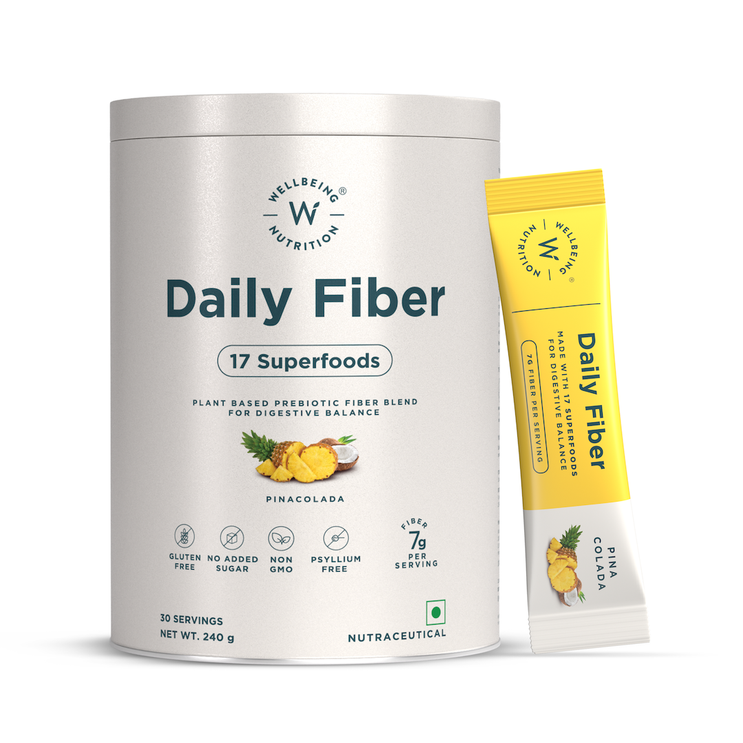 WELLBEING NUTRITION DAILY FIBER 17 SUPERFOODS 240 GM SUPERFOODS PINACOLADA