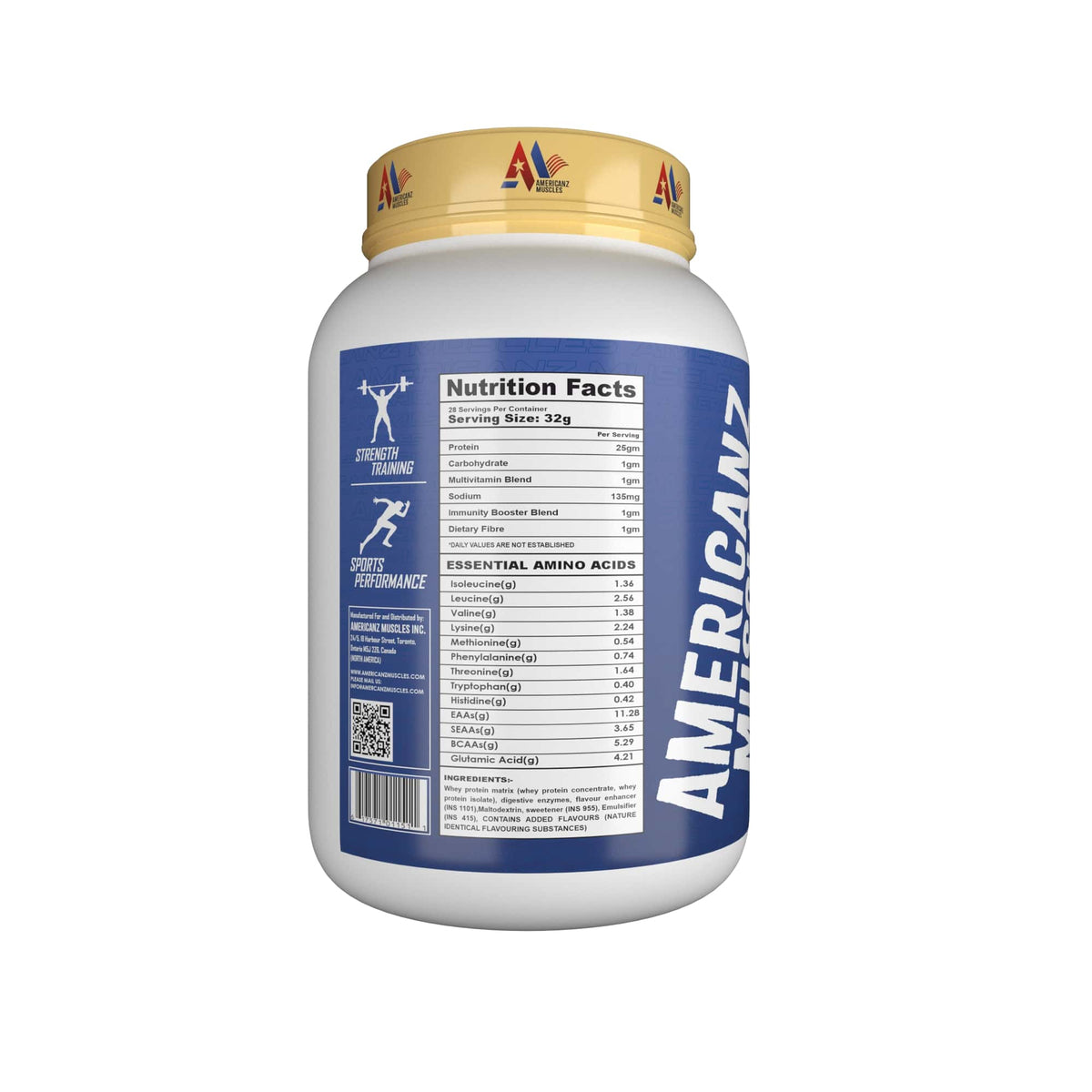 AMERICANZ MUSCLES PROFESSIONAL PROTEIN 900 GM TRIPLE CHOCOLATE
