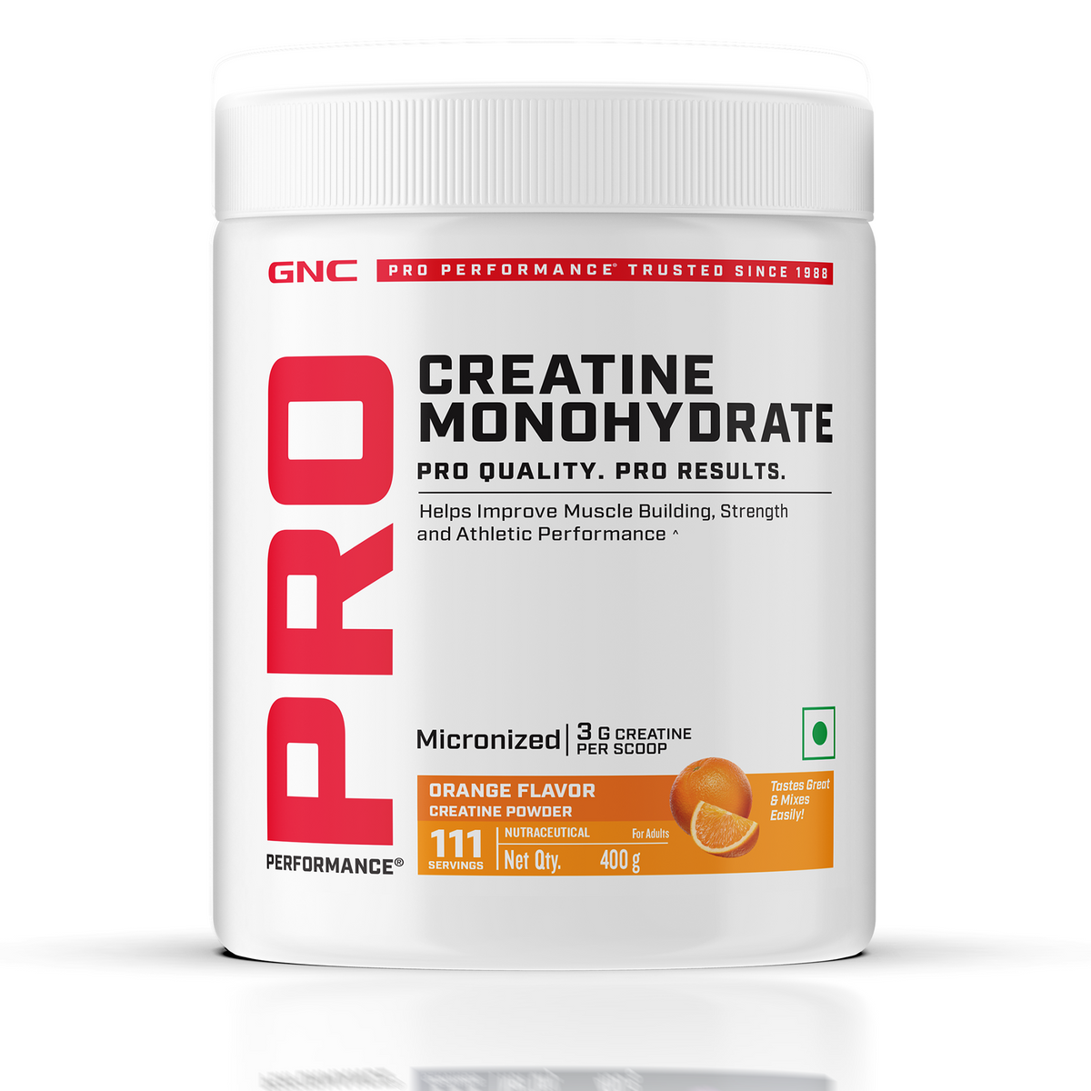 GNC PRO PERFORMANCE CREATINE MONOHYDRATE 400 GM ORANGE