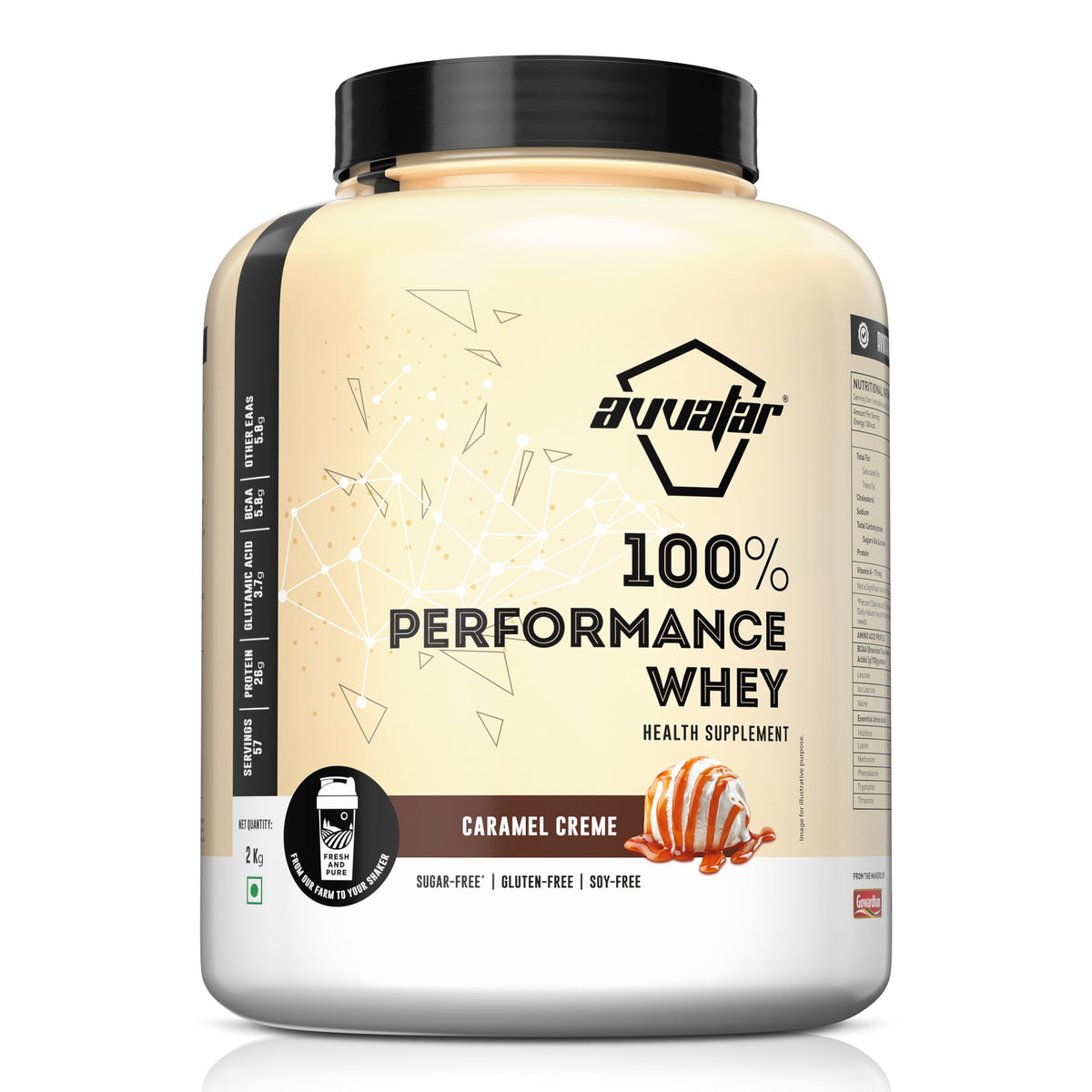 AVVATAR 100% PERFORMANCE WHEY 2 KG CARAMEL CREME