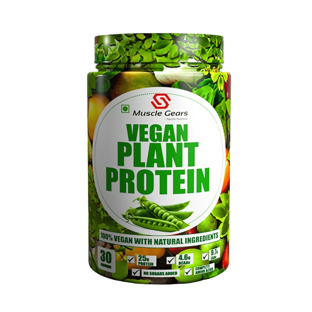 MUSCLE GEARS VEGAN PLANT PROTEIN 1 KG CHOCOLATE