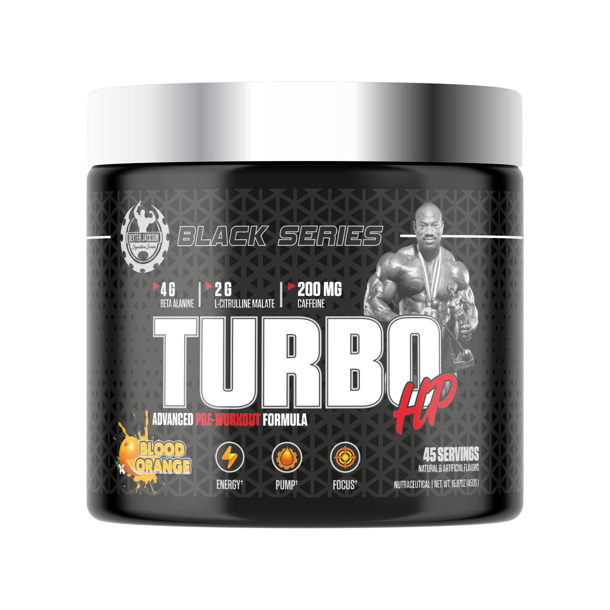 Dj Black Series Turbo Hp Pre-Workout 45 Serv Blood Orange