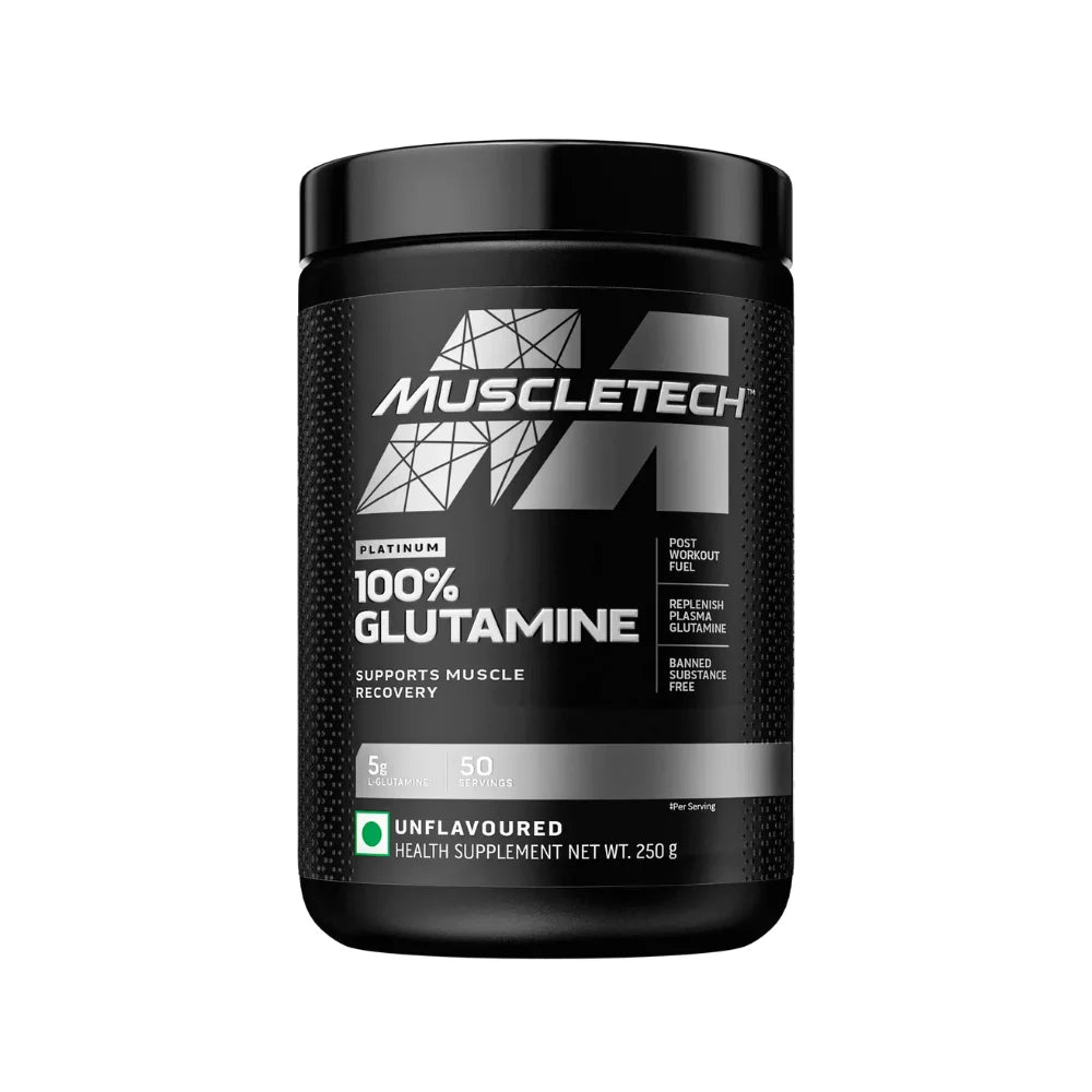Muscletech Platinum 100% Glutamine 250 Gm Unflavored - front