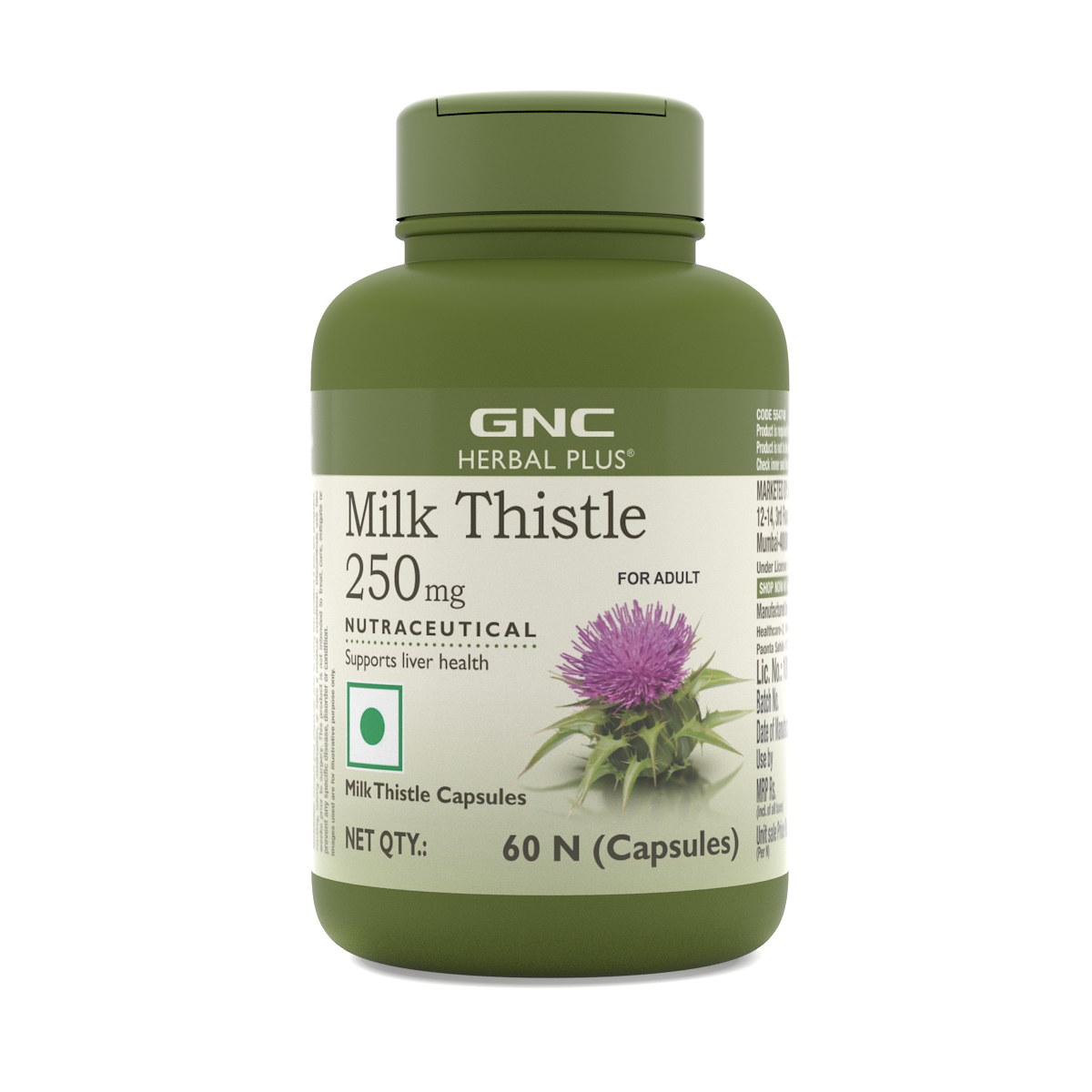 GNC MILK THISTLE 250 MG 60 CAPSULES