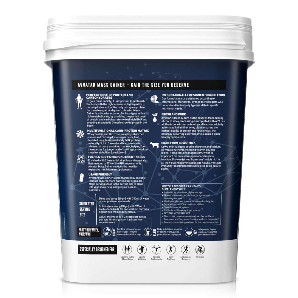 AVVATAR MASS GAINER 4 KG BELGIAN CHOCOLATE