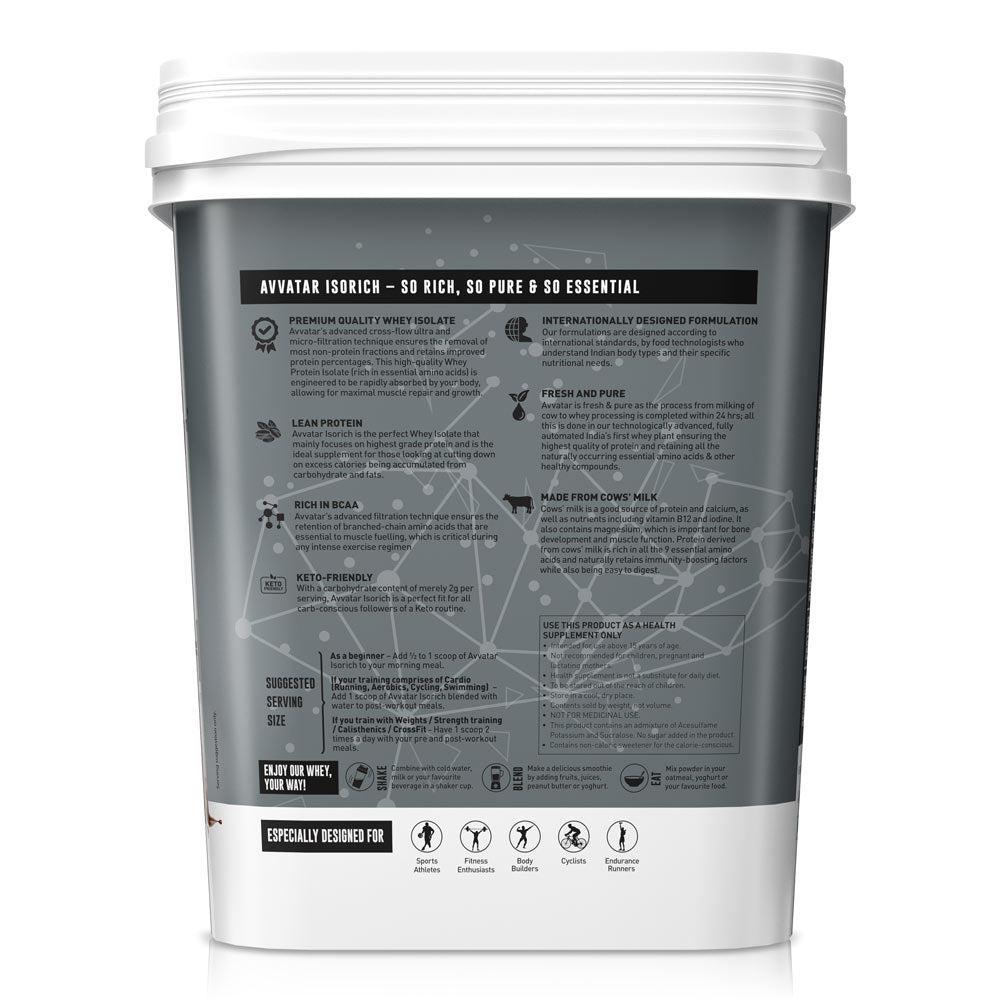 Avvatar Isorich 4 Kg Chocolate Hazelnut - Back