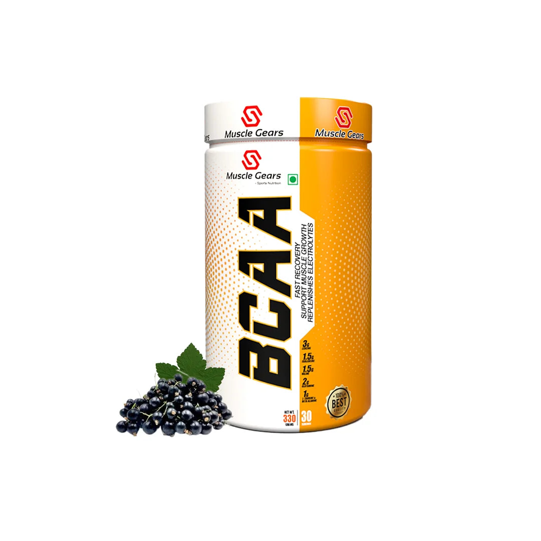 Muscle Gears BCAA 330 Gm Black Currant With Mint
