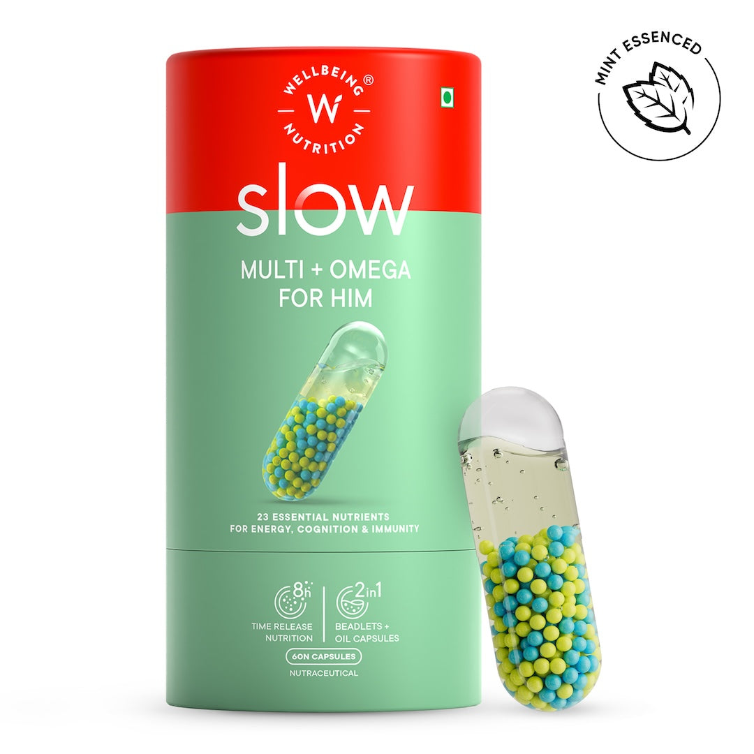 WELLBEING NUTRITION SLOW MULTI+OMEGA FOR HIM 60 CAPSULES