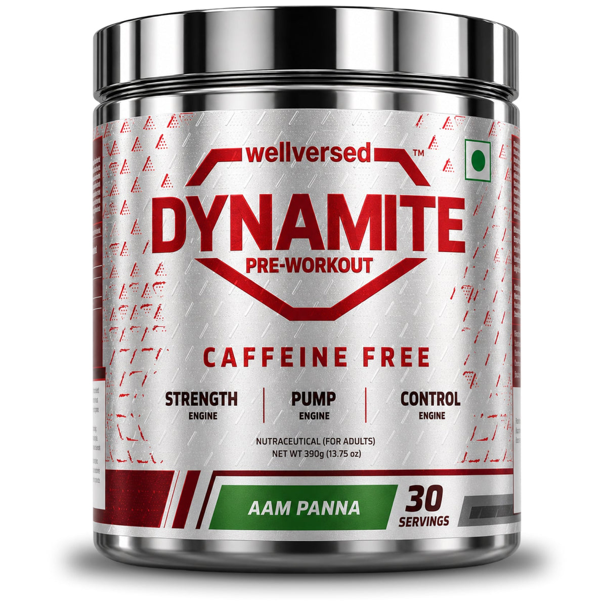 WELLVERSED DYNAMITE PRE-WORKOUT CAFFEINE FREE 390 GM AAM PANNA