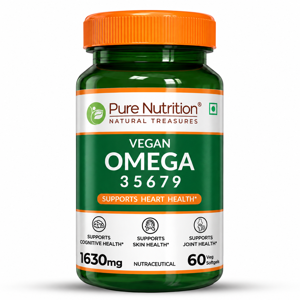 PURE NUTRITION VEGAN OMEGA 35679 1630 MG 30 SOFTGELS