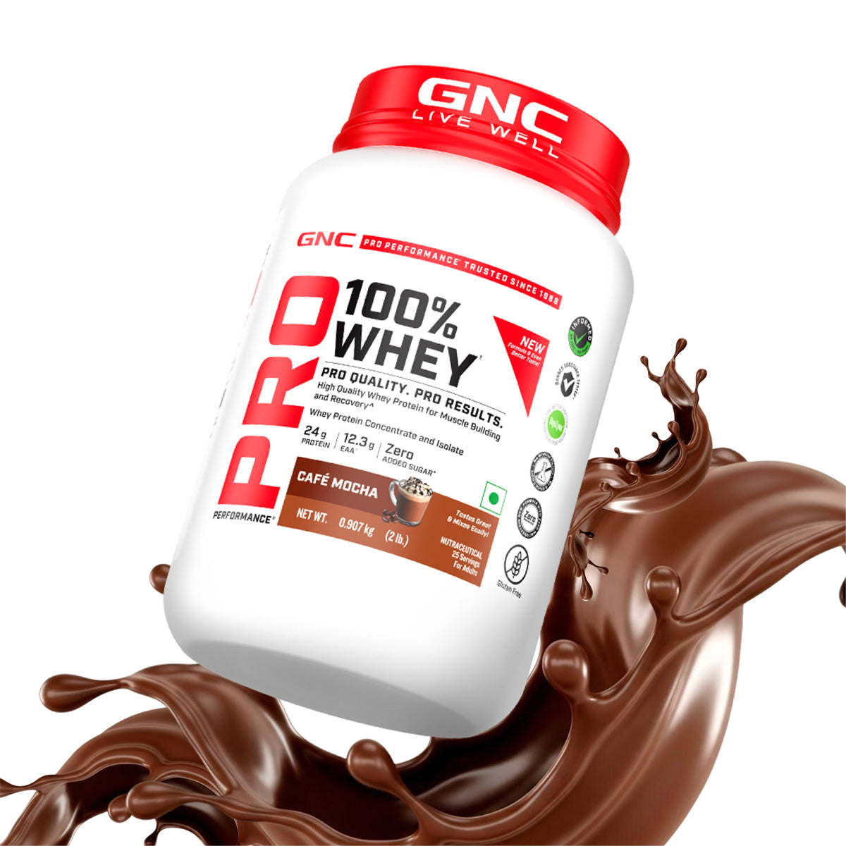GNC PRO PERFORMANCE 100% WHEY 907 GM CAFE MOCHA