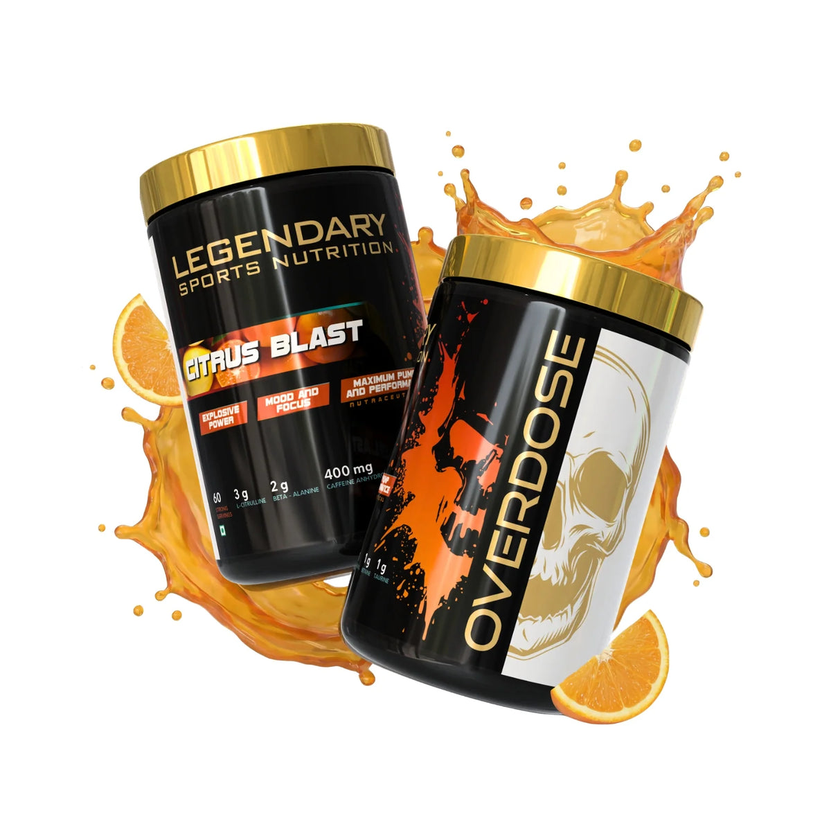 Legendary Sports Nutrition Overdose Pre-Workout 300 Gm Citrus Blast