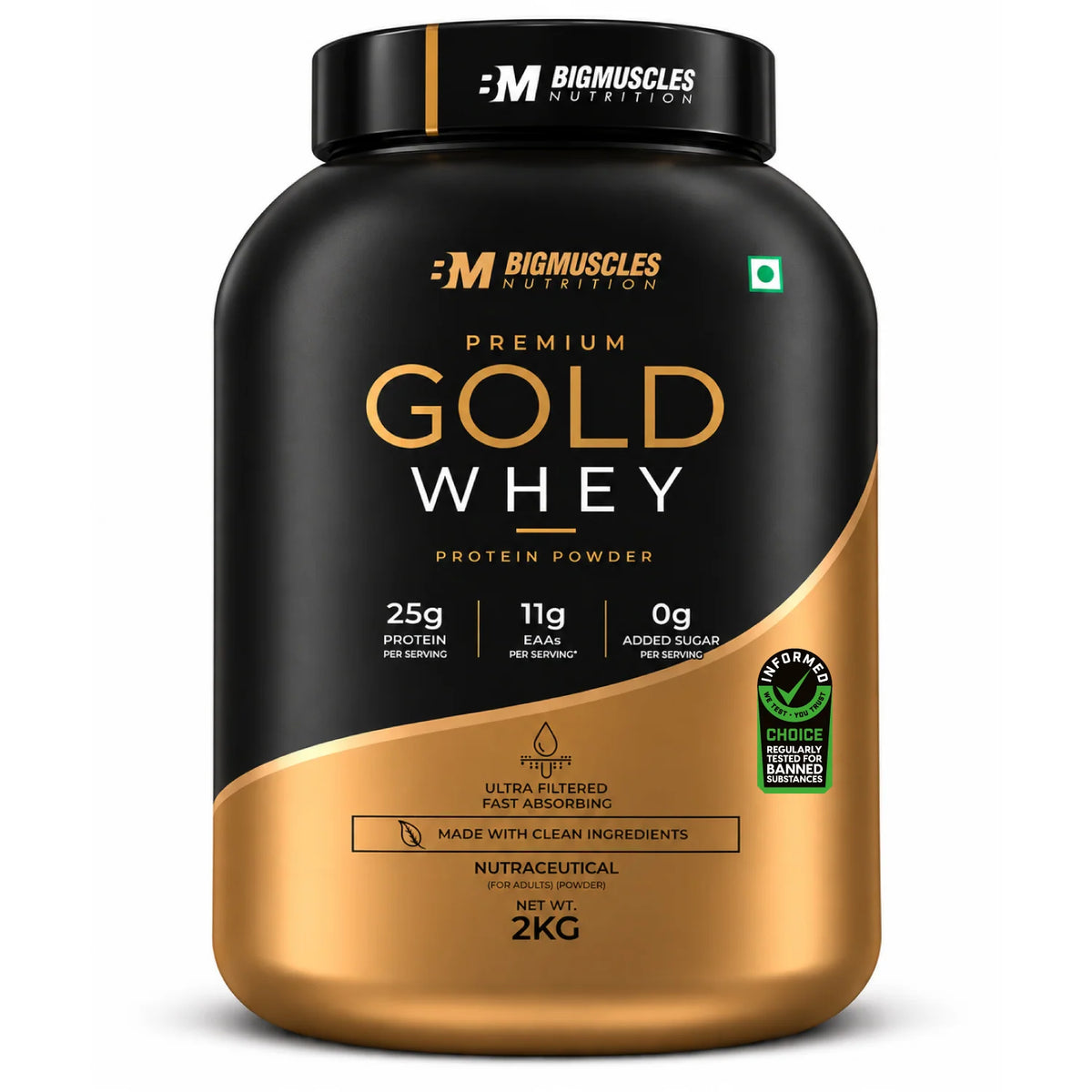 Bigmuscles Gold Whey 2 Kg Belgian Chocolate