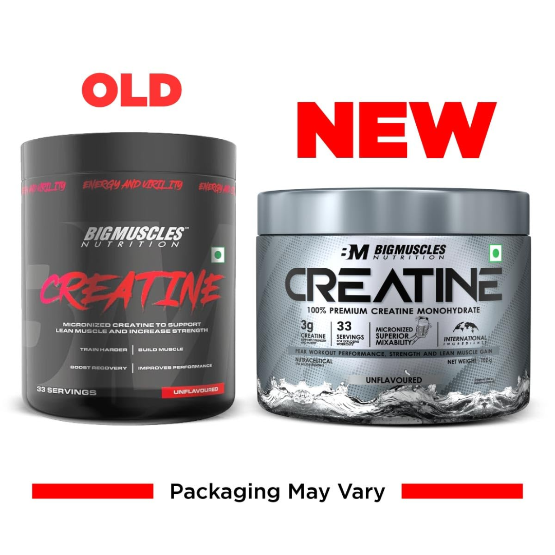 Bigmuscles Creatine 100 gms  33 Serv unflav image 1