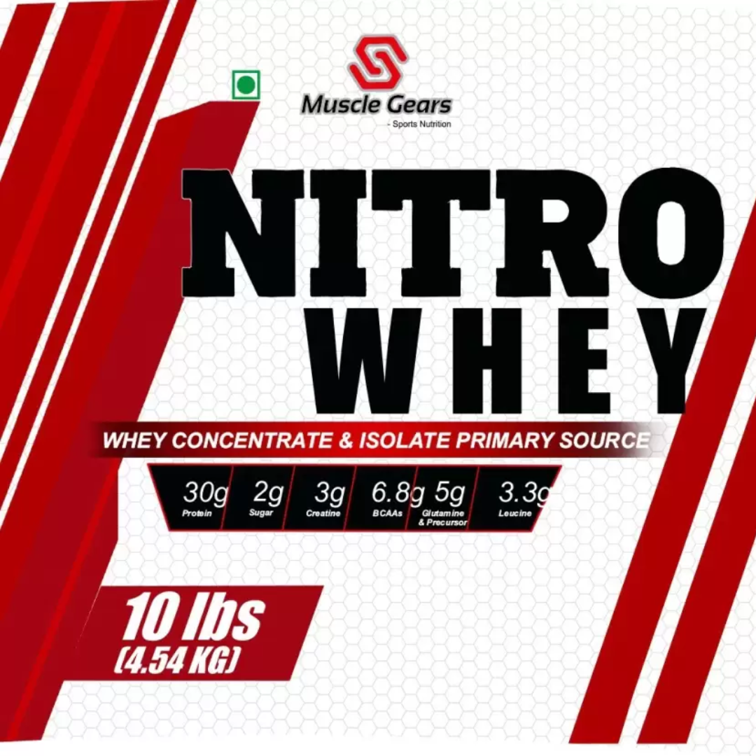 Muscle Gears Nitro Whey 10 Lbs Chocolate image 1