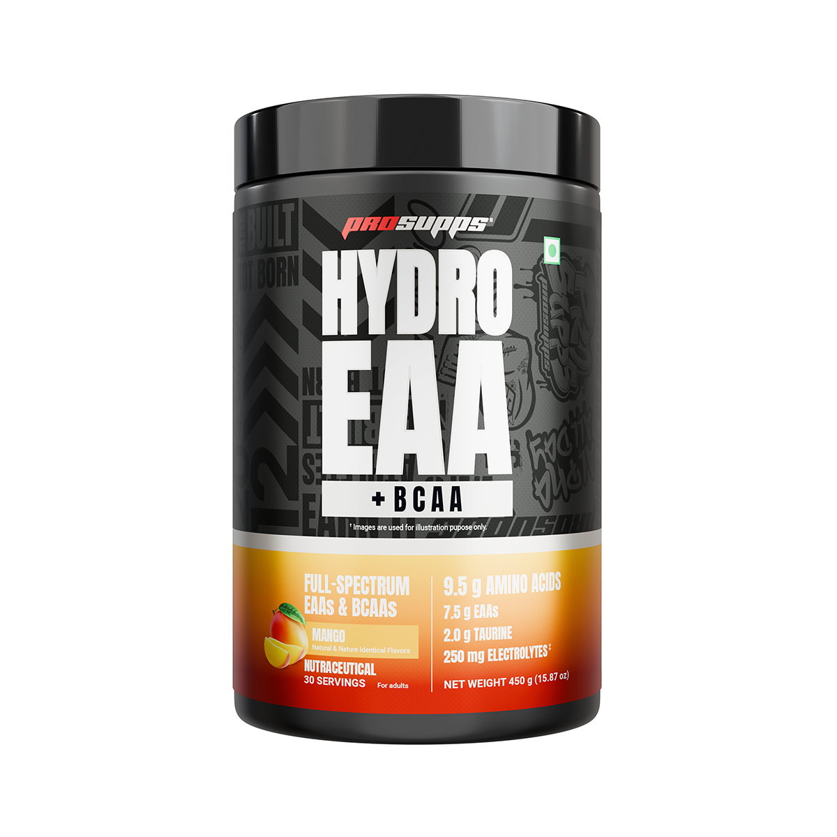 Prosupps Hydro Eaa + Bcaa 30 Servings 450 Gm Mango - front