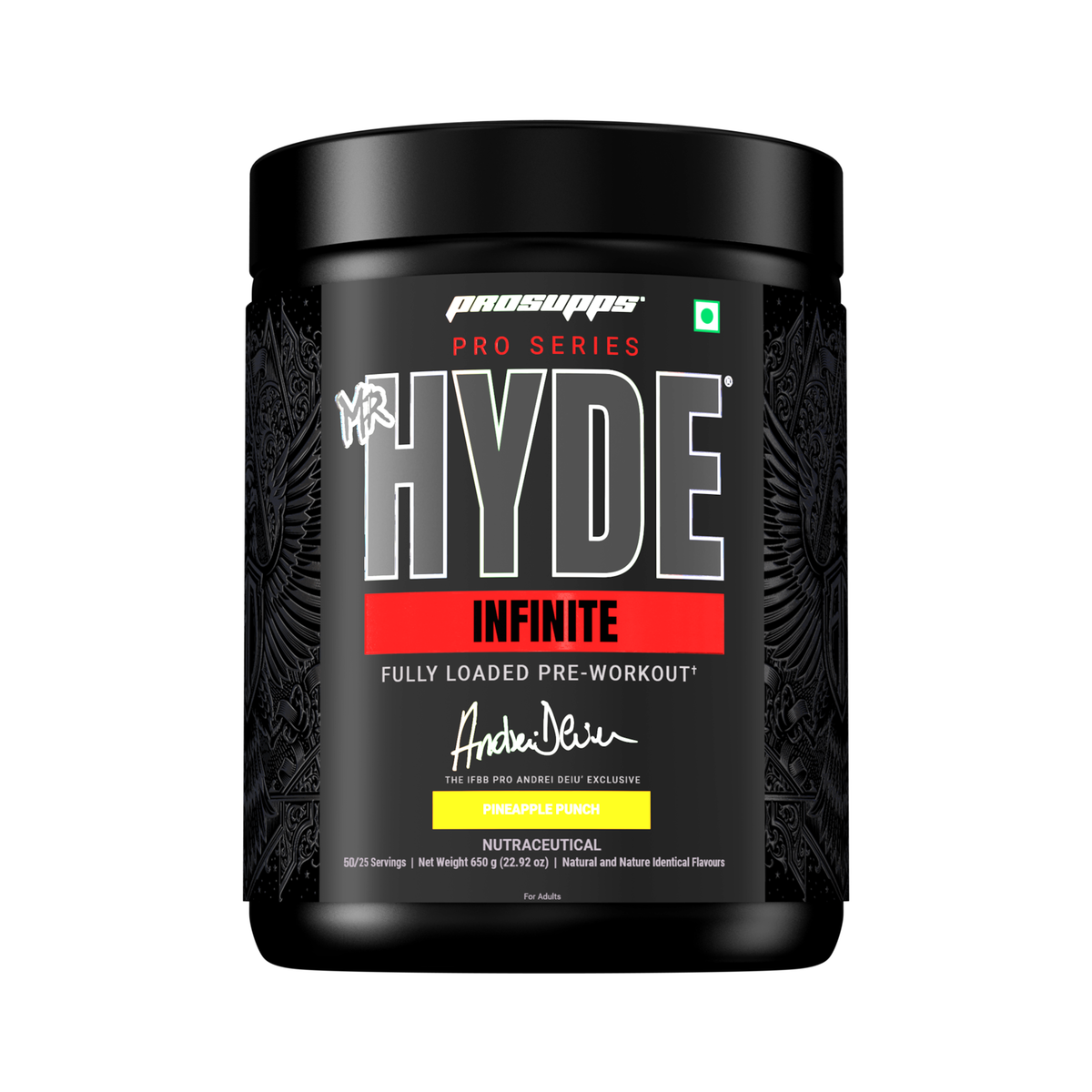 Prosupps Hyde Infinite Pre-Workout 650 Gm Pineapple Punch - front