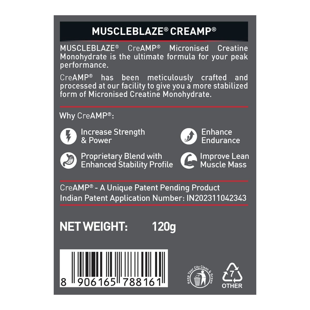 Muscleblaze Creamp Creatine 120 Gm Watermelon Kool Aid