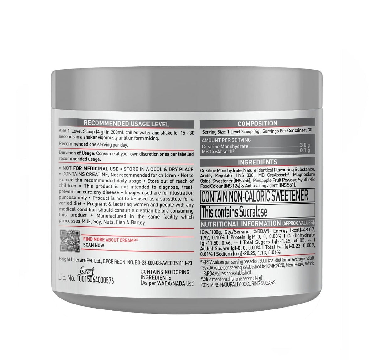 Muscleblaze Creamp Creatine 120 Gm Watermelon Kool Aid