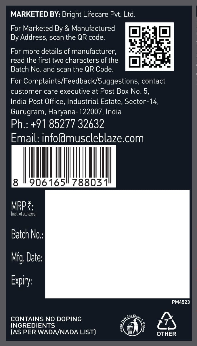 Muscleblaze Creamp Creatine 320 Gm Juicy Berries