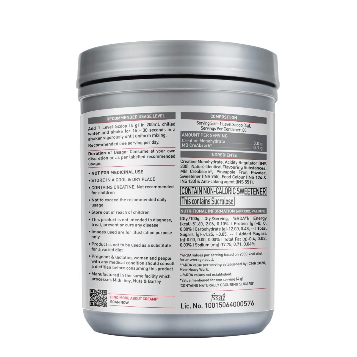 Muscleblaze Creamp Creatine 320 Gm Juicy Berries