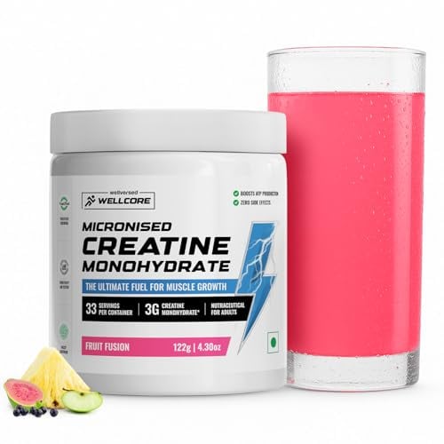 Wellcore Creatine Monohydrate 122 Gm Fruit Fusion - front