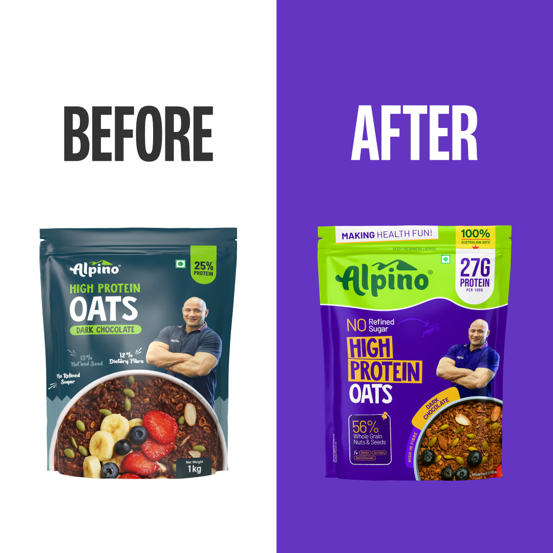 Alpino High Protein Oats 1 Kg Dark Chocolate