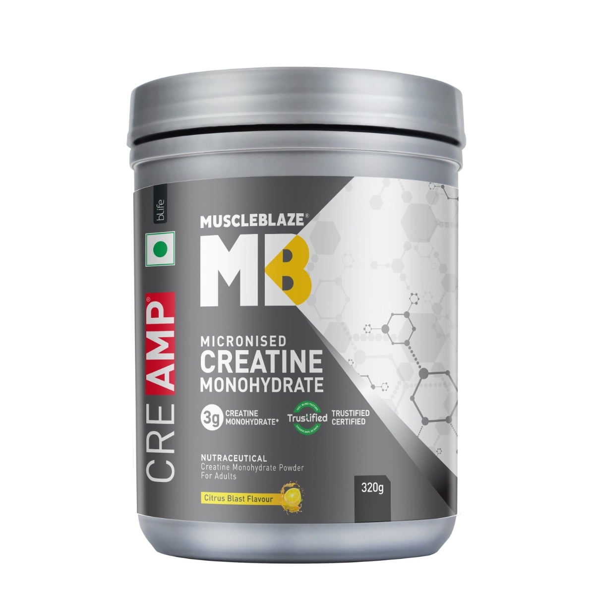 Muscleblaze Creamp Creatine 320 Gm Citrus Blast - front