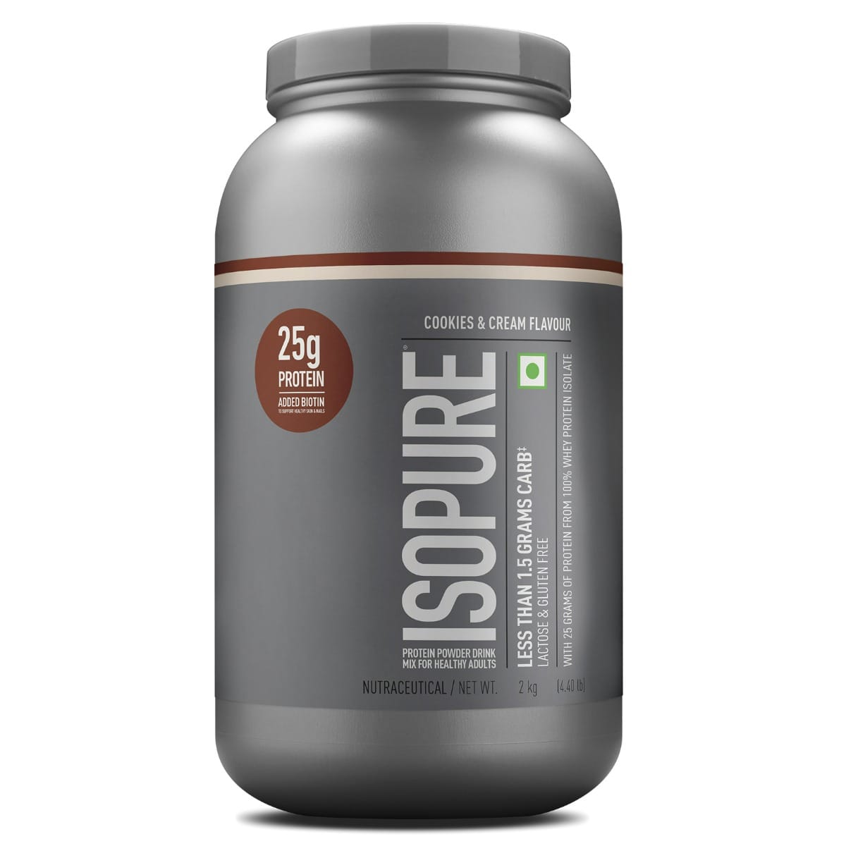 Isopure Low Carb 100% Whey Protein Isolate 2 Kg Cookies And Cream - front
