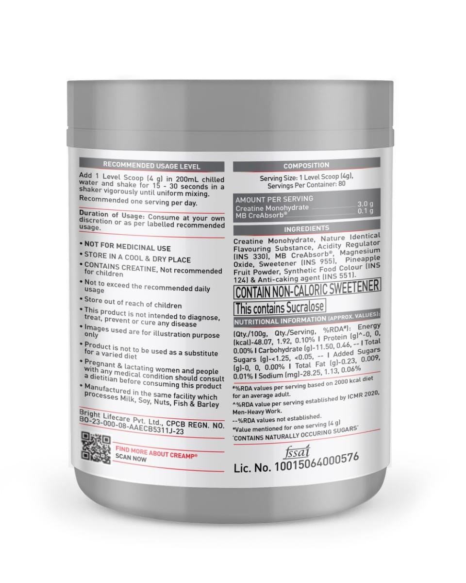 Muscleblaze Creamp Creatine 320 Gm Watermelon Kool Aid