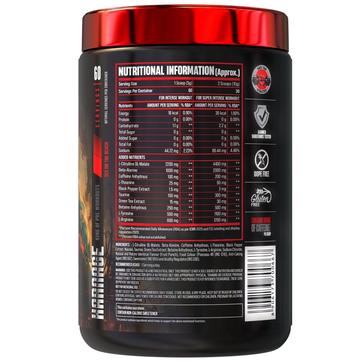 Bigmuscles Karnage King Of Pre-Workouts 300 Gm Sex On The Beach