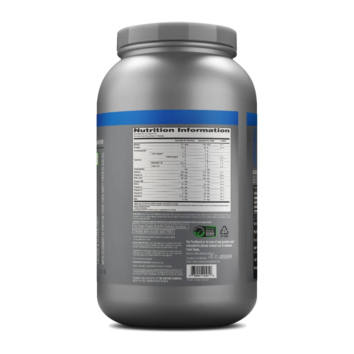 Isopure Low Carb 100% Whey Protein Isolate 1 Kg Creamy Vanilla
