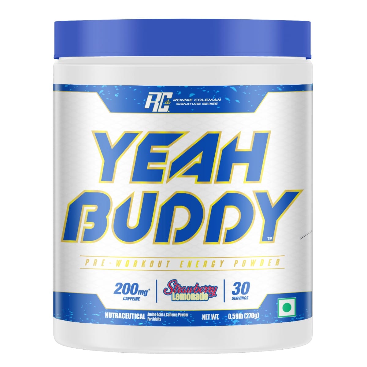 Ronnie Coleman Yeah Buddy Pre-Workout 270 Gm Strawberry Lemonade - front