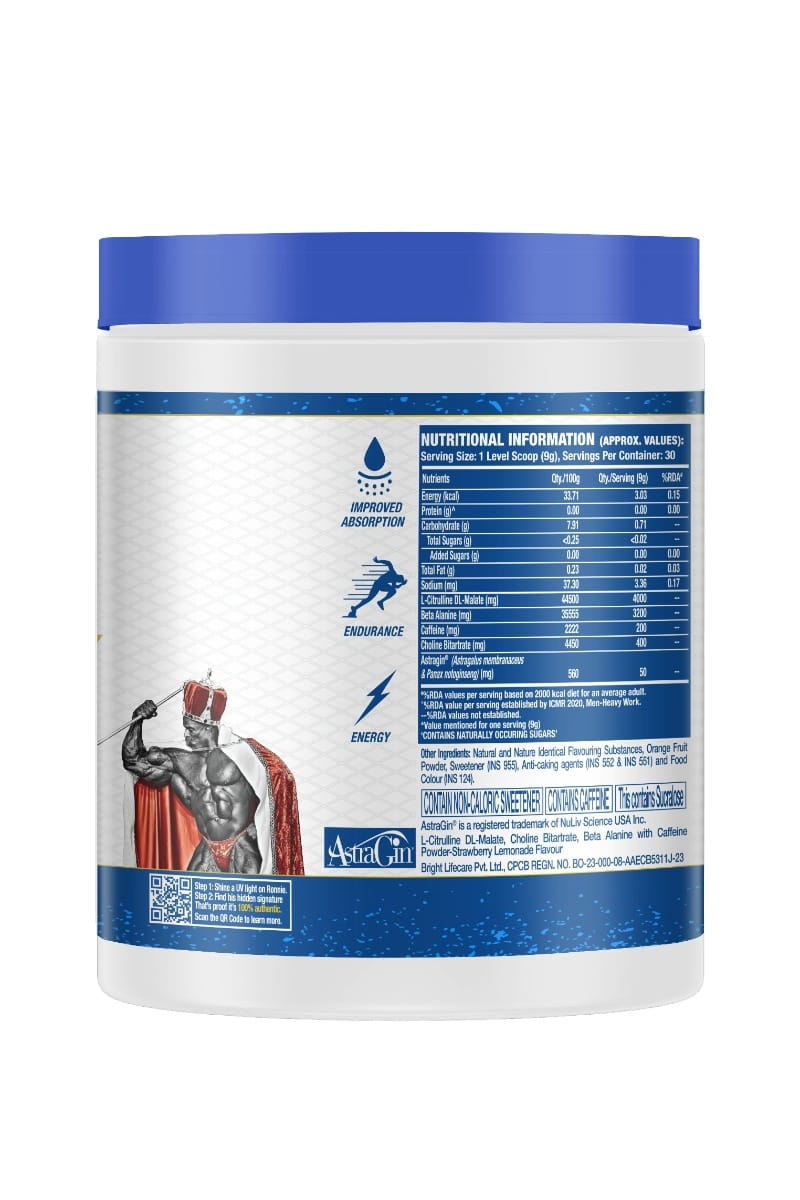 Ronnie Coleman Yeah Buddy Pre-Workout 270 Gm Strawberry Lemonade