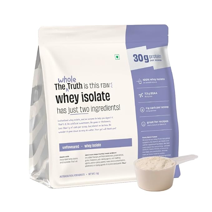 THE WHOLE TRUTH RAW WHEY PROTEIN ISOLATE 1 KG UNFLAVOURED