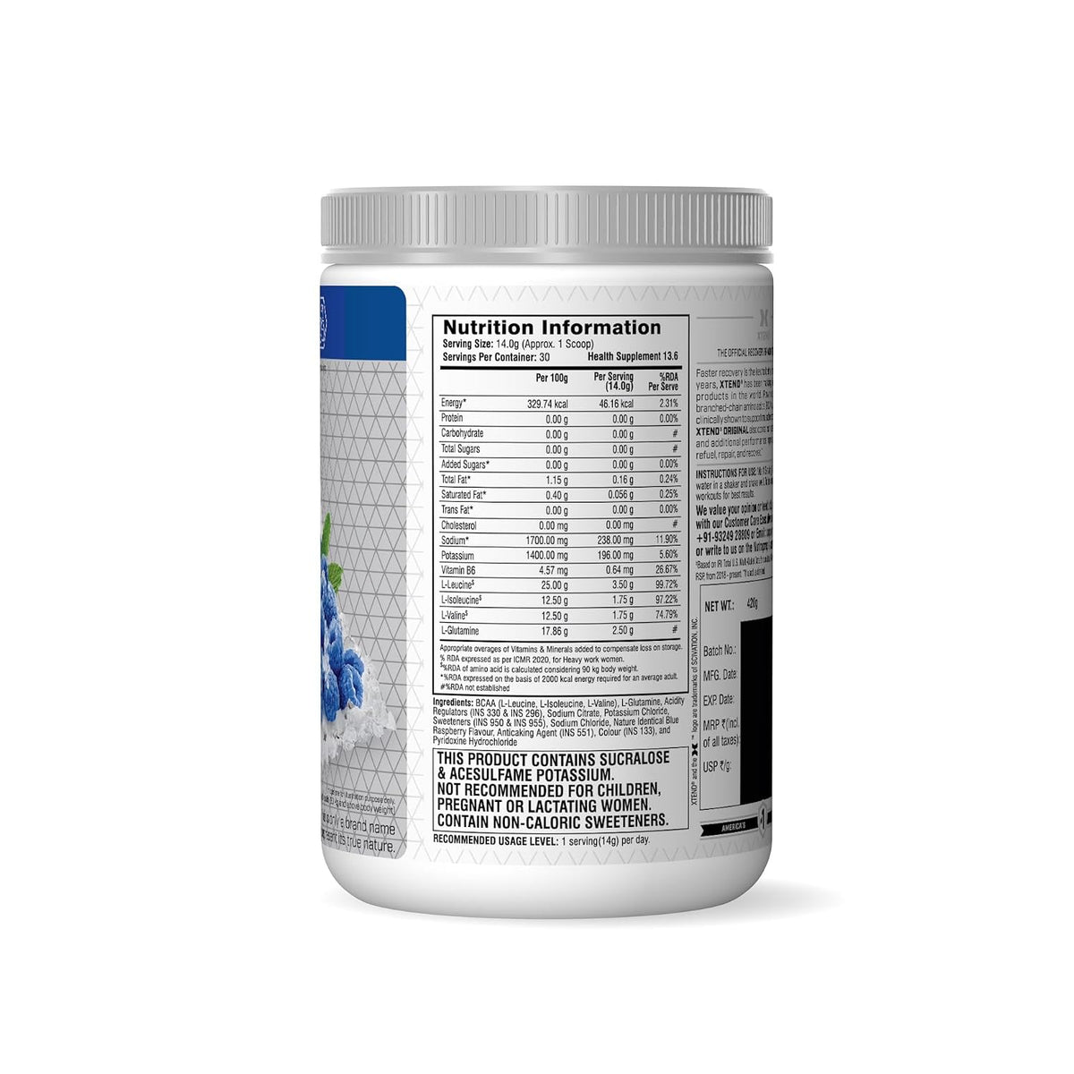 XTEND ORIGINAL BCAA 420 GM BLUE RASPBERRY ICE