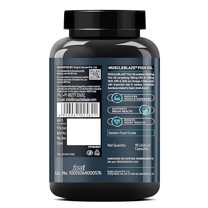 MUSCLEBLAZE FISH OIL 1000 MG 90 CAPSULES